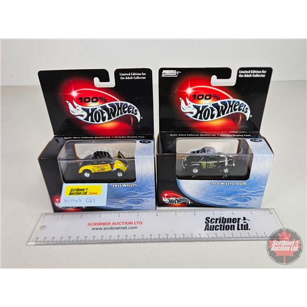 Hot Wheels ~ Metal Collection (2) :  - 1940 Willys Coupe : Collector No. 14 (2003) - 1933 Willys : C
