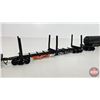 Image 5 : "HO" Train : - Bachmann Locomotive & Tender - CN Log Car - B/A Tank Car - AT & SF Tank Car