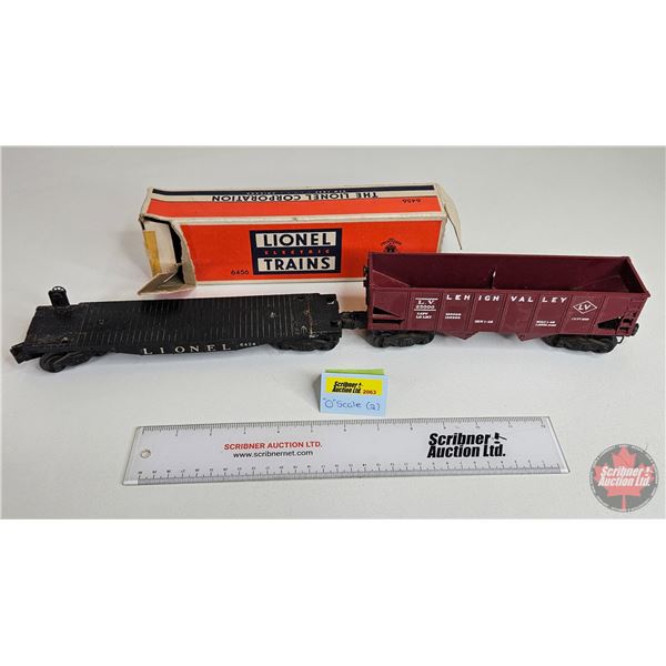 Lionel "O" Scale Train Cars (2) (Box Measures : 3"H x 10-1/2"W x 2-1/4")