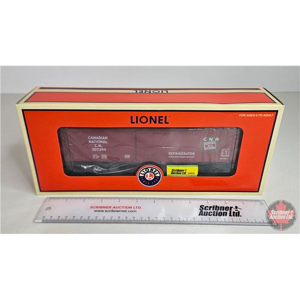 Lionel "O" Scale Train Car : CNR Refrigerator  (Box Measures : 5-1/2"H x 13-1/2"W x 3"D)