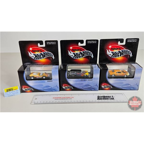 Hot Wheels (3) :  - Invader - Pro Street Camaro - 1957 Chevy Nomad (Scale 1:64) (Each Measures : 7"H