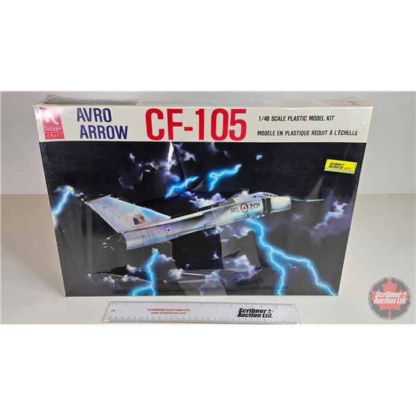 Plastic Model Kit : Avro Arrow CF-105 (Factory Sealed) (Scale 1:48) (Box Measures : 13"H x 19"W x 3-