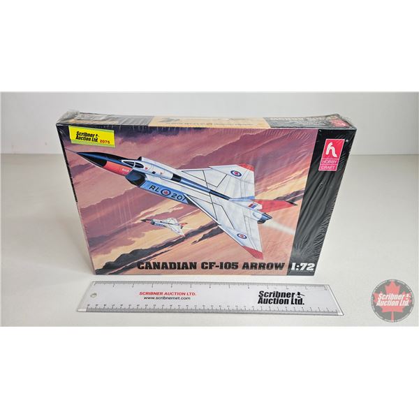 Hobby Craft Model : Canadian CF-105 Arrow (Scale 1:72) (Factory Sealed)  (Box Measures : 8"H x 12"W 