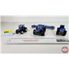 Image 1 : New Holland Collector Combo : 3 Tractors & Cultivator (Scale 1:64)