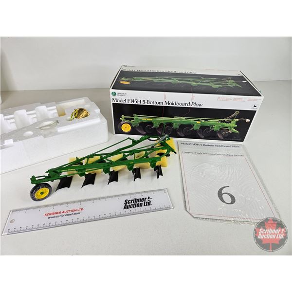 John Deere Precision Classics #6 : Model F145H : 5-Bottom Moldboard Plow (ERTL) (Scale 1:16) (Box Me