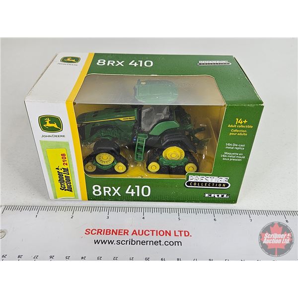 John Deere 8RX 410 Tractor : Prestige Collection (ERTL) (Scale 1:64) (Box Measures : 3-1/4"H x 5-1/2