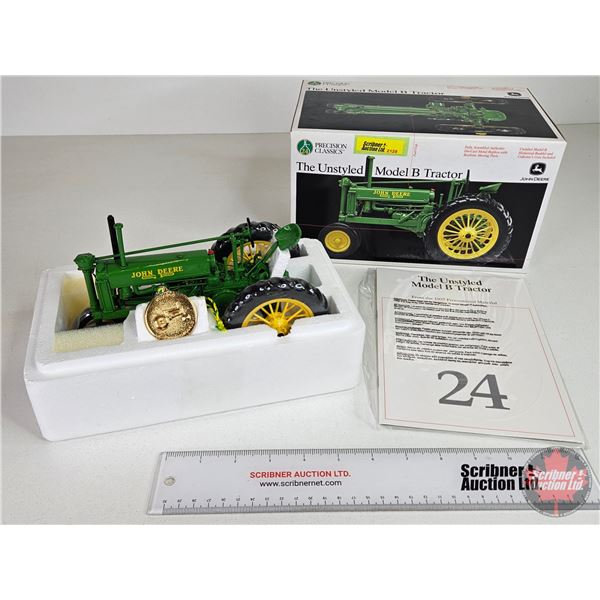 John Deere : The Unstyled Model B Tractor : Precision Classics #24 (ERTL) (Scale 1:16) (Box Measures