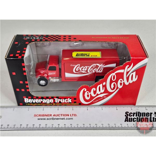 Coca-Cola Beverage Truck (ERTL) (Scale 1:64) (Box Measures : 4"H x 8-1/4"W x 2-3/4"D)