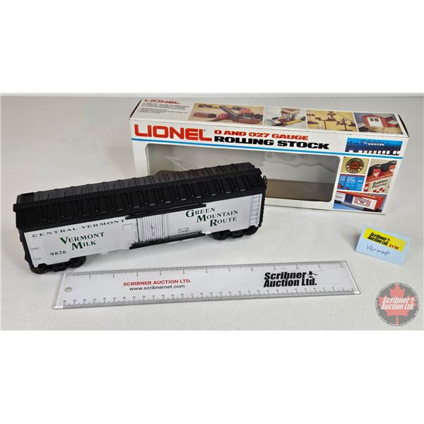 LIONEL O and O27 Gauge : Rolling Stock : Vermont Milk (Box Measures: 4-1/2"H x 13"W x 2-1/2"D)