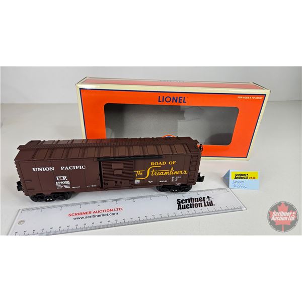 LIONEL : Union Pacific Boxcar 6-2623 (O Gauge) (Box Measures: 5-1/2"H x 13-1/4"W x 3"D)