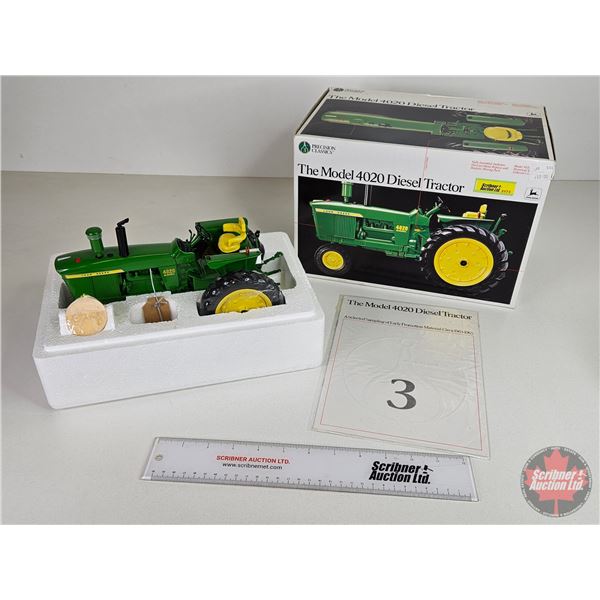 John Deere 4020 Diesel Tractor: Precision Classics #3 (ERTL) (Scale 1:16) (Box Measures : 8-1/4"H x 