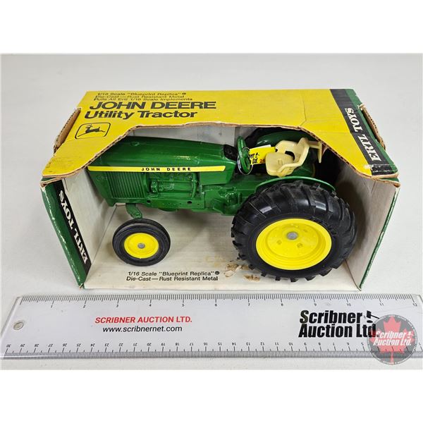 John Deere Utility Tractor : Blueprint Replica (ERTL) (Scale 1:16) (Box Measures : 4-1/2"H x 9"W x 5