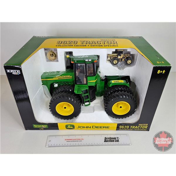 John Deere 9620 Tractor : Collector Edition c/w Gold Tractor (2004) (ERTL) (Scale 1:16 & 1:64) (Box 