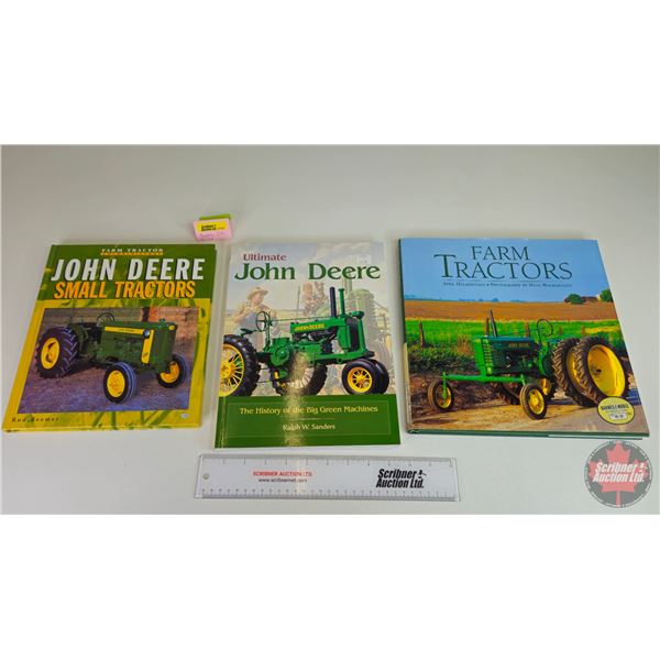 John Deere Books (3) : - Farm Tractors (Hardcover) - History of the Big Green Machines (Paperback) -