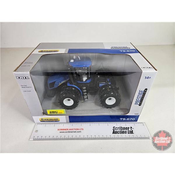 New Holland T9.670 Tractor : Prestige Collection (ERTL) (Scale 1:32) (Box Measures : 7"H x 12"W x 7-