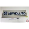 Image 1 : Single Sided Aluminum New Holland Sign w/ Bracket (Measures : 8-3/4"H x 27"W)