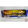 Image 2 : Road & Track Show Stoppers : 70 Boss Mustang w/ F350 Pickup & Trailer (Car Scale 1:24) (Truck Scale 