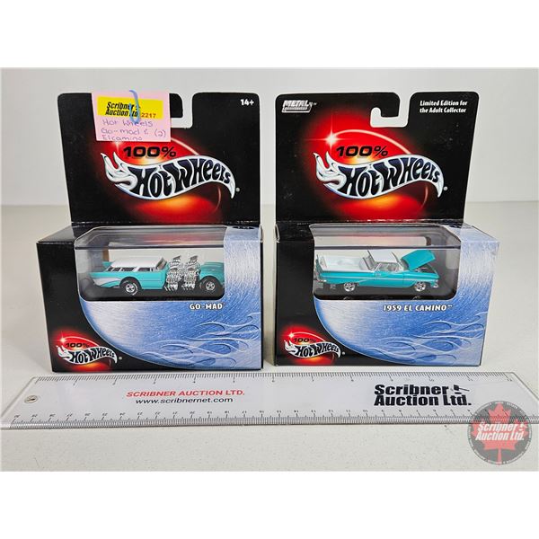 Hot Wheels (2) : - 1959 El Camino (Limited Edition) (Collector No. 4 2003) - Go-Mad (Scale 1:64) (Ea
