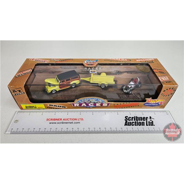 Hot Wheels : Night At the Races Car Set : Cool Classics Series 2 Incl. Collector Display Case (Scale