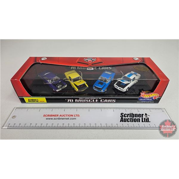 Hot Wheels : 30th Anniversary of '70 Muscle Cars : Series 4 Incl. Collector Display Case (Scale 1:64