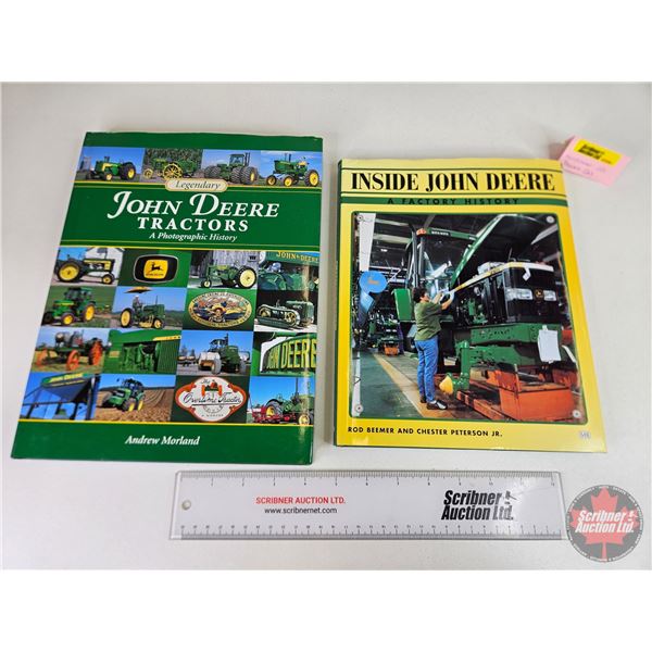 John Deere Hardcover Books (2) : - Inside Jon Deere A Factory History - John Deere Tractors A Photog
