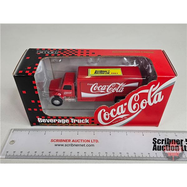 Coca-Cola Beverage Truck (ERTL) (Scale 1:64) (Box Measures : 4"H x 8-1/4"W x 2-3/4"D)