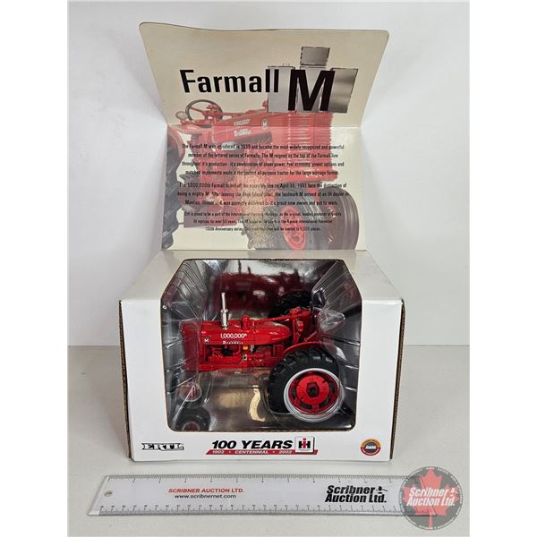IH Farmall M Tractor : 100 Years 1902 Centennial 2002 (ERTL) (Scale 1:16) (Box Measures : 7-1/2"H x 