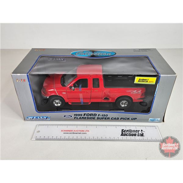 FORD 1999 F-150 Flareside Super Cab Pick Up (WELLY) (Scale 1:18) (Box Measures : 6"H x 14-1/2"W x 6-