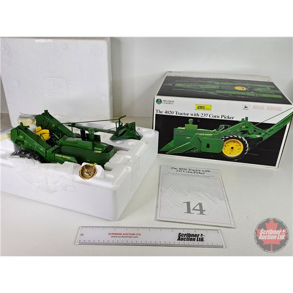 John Deere 4020 Tractor w/ 237 Corn Picker : Precision Classics #14 (ERTL) (Scale 1:16) (Box Measure