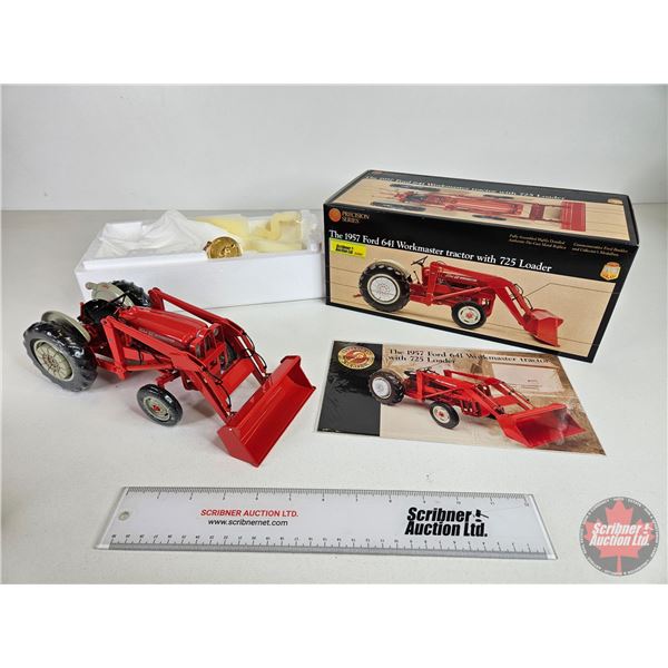 1957 Ford 641 Workmaster Tractor w/ 725 Loader : Precision Series #6 (ERTL) (Scale 1:16) (Box Measur
