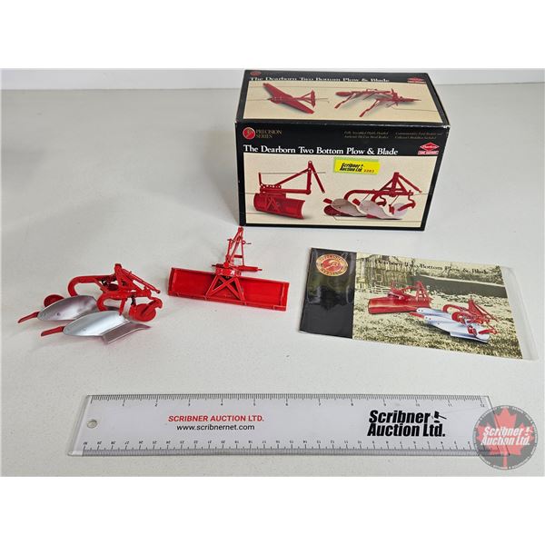 Dearborn Two Bottom Plow & Blade : Precision Series #4 (ERTL) (Scale 1:16) (Box Measures : 5"H x 8"W