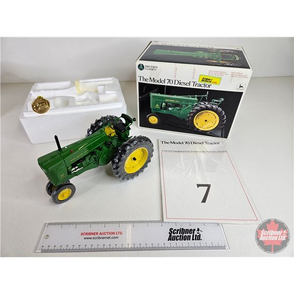 John Deere Model 70 Diesel Tractor : Precision Classics #7 (ERTL) (Scale 1:16) (Box Measures : 7-1/2
