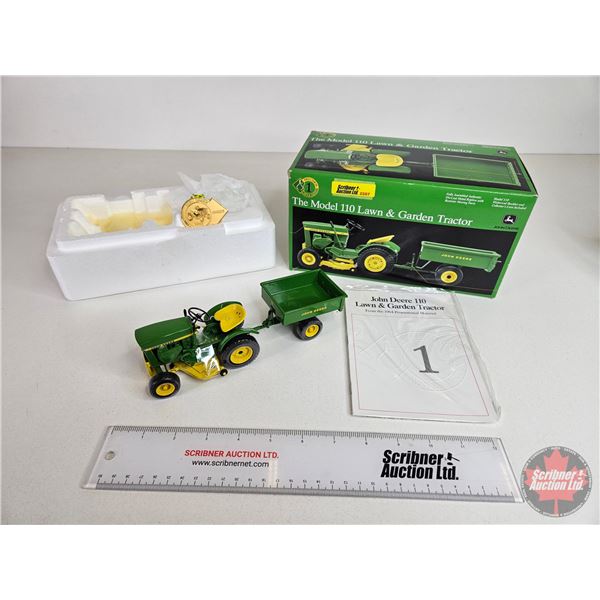John Deere Model 110 Lawn & Garden Tractor : Precision #1 (ERTL) (Scale 1:16) (Box Measures : 5"H x 