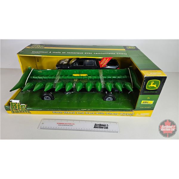 John Deere Corn Head & Cart w/ Chevy Pickup : Big Farm (ERTL) (Scale 1:16) (Box Measures : 8"H x 24-