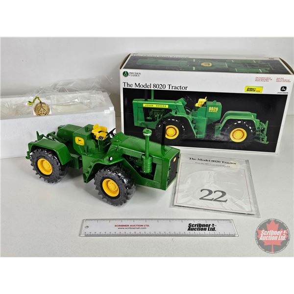 John Deere Model 8020 Tractor : Precision Classics #22 (ERTL) (Scale 1:16) (Box Measures : 9"H x 18"