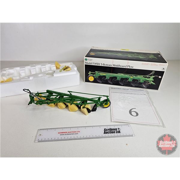 John Deere Model F145H : 5-Bottom Moldboard Plow : Precision Classics #6 (ERTL) (Scale 1:16) (Box Me