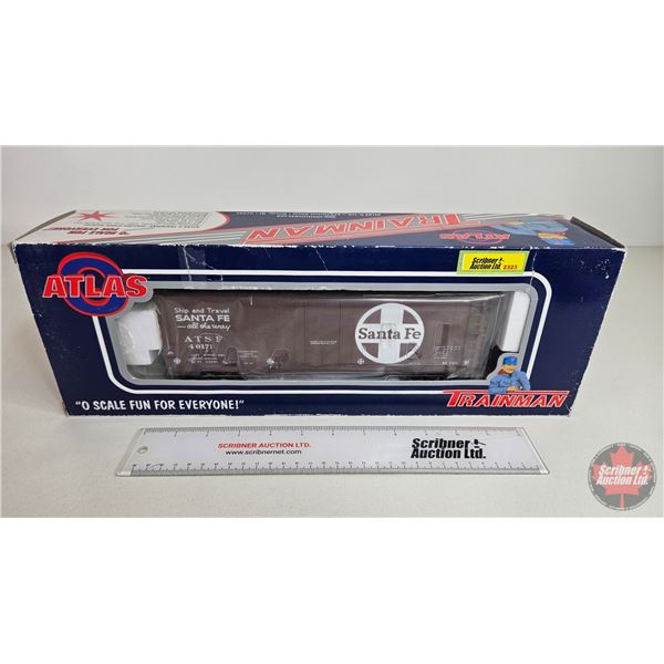 ATLAS Trainman : 40' Plug Door Box Car (Item #0529-2-Santa Fe #40171 3 Rail) ("O" Scale ) (Box Measu