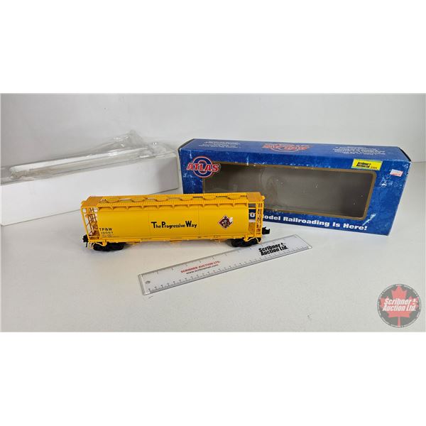ATLAS Big O Rolling Stock : 3-Bay Cylindrical Hopper (Item #6310-2 - TP & W 10007) ("O" Scale) (Box 
