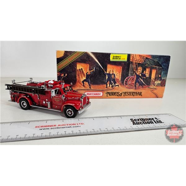 Matchbox Models of Yesteryear : Fire Engine Series 1956 Mack (Special Edition) (Scale 1:43) (Box Mea