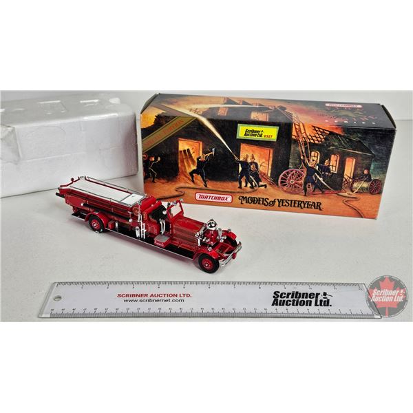 Matchbox Models of Yesteryear : Fire Engine Series 1930 AHRENS-Fox (Special Edition) (Scale 1:43) (B