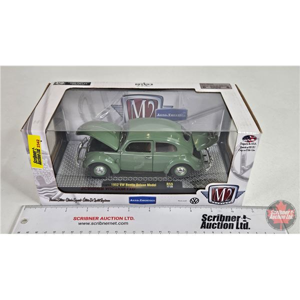 M2 Machines : 1952 VW Beetle Deluxe Model R59 (Scale : 1:24) (Box Measures : 4-1/2"H x 10"W x 5"D)