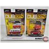 Image 1 : Dub City OldSkool (2) (Jada Toys) - '62 VW Bus - '59 VW Beetle (Scale 1:64)