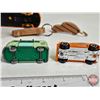 Image 11 : Variety of Volkswagen Toys (7) w/ Wood Key Chains & Toy Bus (7 are Scale 1:64)