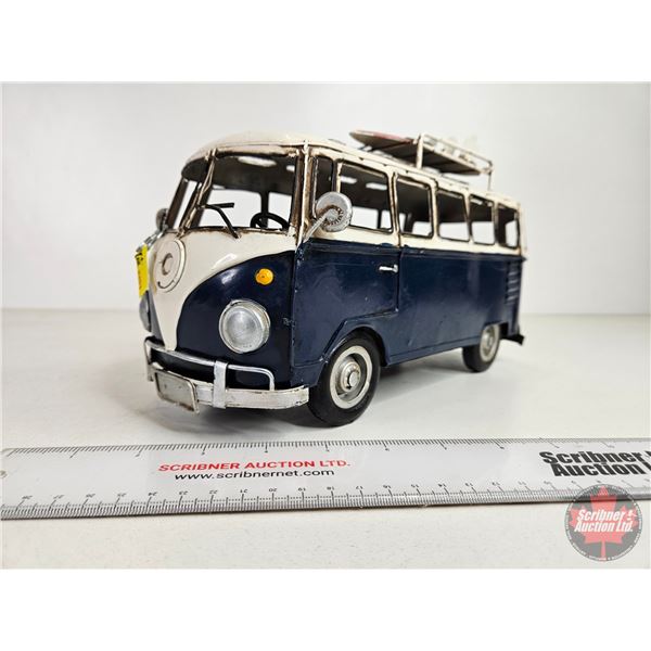 Tin Toy Bus (Measures : 6"H x 11-1/2"W x 5"D)