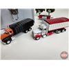 Image 3 : Trucks & Trailers (9) w/ Metal Case and Accessories (Scale 1:64) (Case Measures : 13-1/2"H x 18"W x 