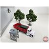 Image 4 : Trucks & Trailers (9) w/ Metal Case and Accessories (Scale 1:64) (Case Measures : 13-1/2"H x 18"W x 