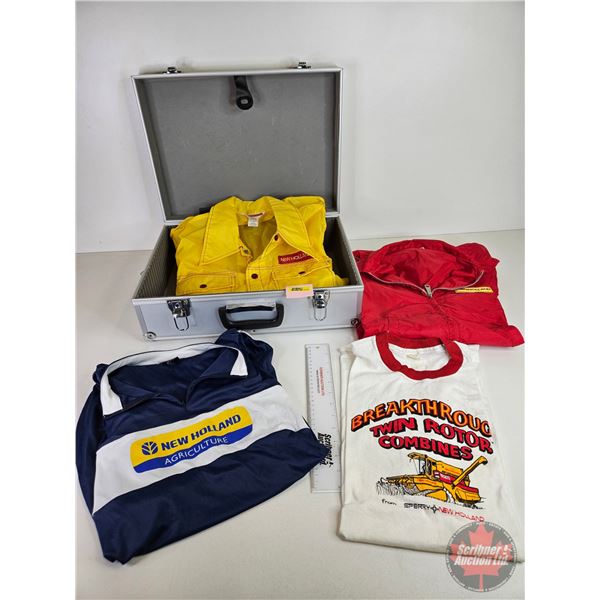 New Holland Apparel w/ Metal Case - T-Shirt (XL) - Windbreaker (L) - Windbreaker (M) - Polo Shirt (2