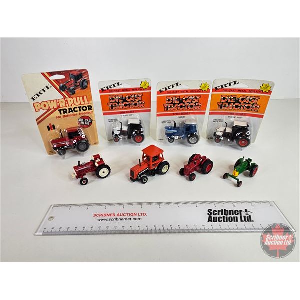 Variety of Tractors (8) (ERTL) (Scale 1:64)