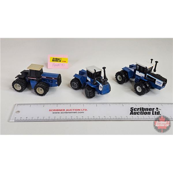 Ford Tractors (3) (Scale 1:64)