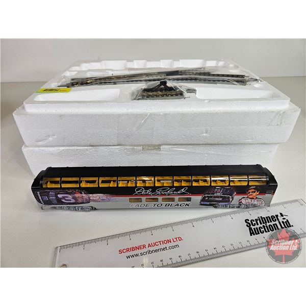 Bachmann "Fade To Black Dome Car" w/ Track Switch : Dale Earnhardt (COA) (Hathwthorne Village) ("HO"